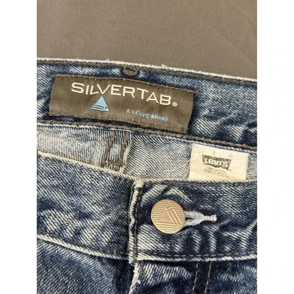 Vtg Levis SilverTab Oversized Fit Jeans Light Wash Blue 32x34 Baggy Skater Y2K